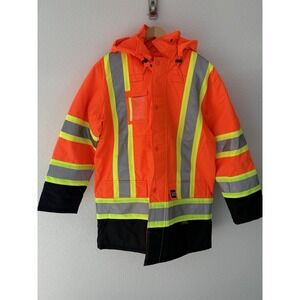 Tough Duck S17611 Insulated High Vis Jacket Mens Medium Orange Reflective Gift